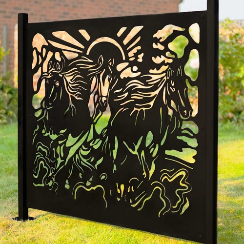 Metal garden fencing panels - metal, 4
