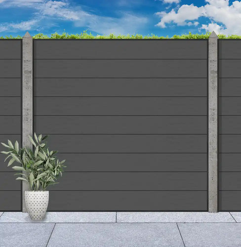 6ft composite fence - x,