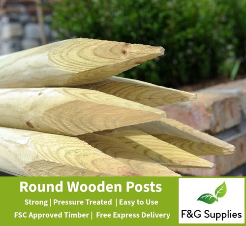 Wooden fence posts 1 - wooden,