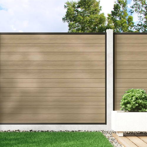 Warm sand composite fencing - warm,