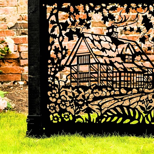Garden fence metal panels - fence,